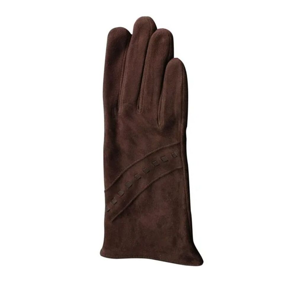Eastern Counties Leather Womens/Ladies Suede Bow Gloves / Brown